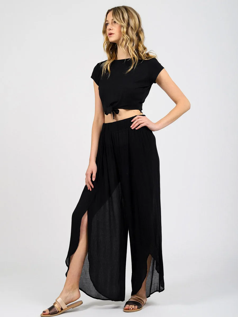 Laguna Tie Knot Top Black