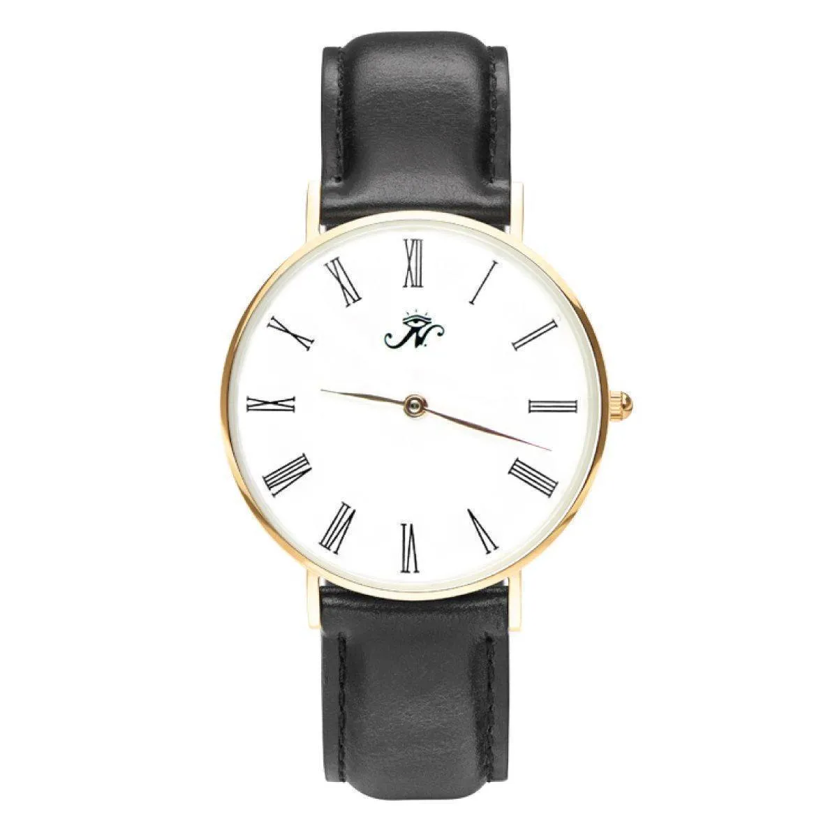 Lansdowne - Gold Timepiece with Black Leather