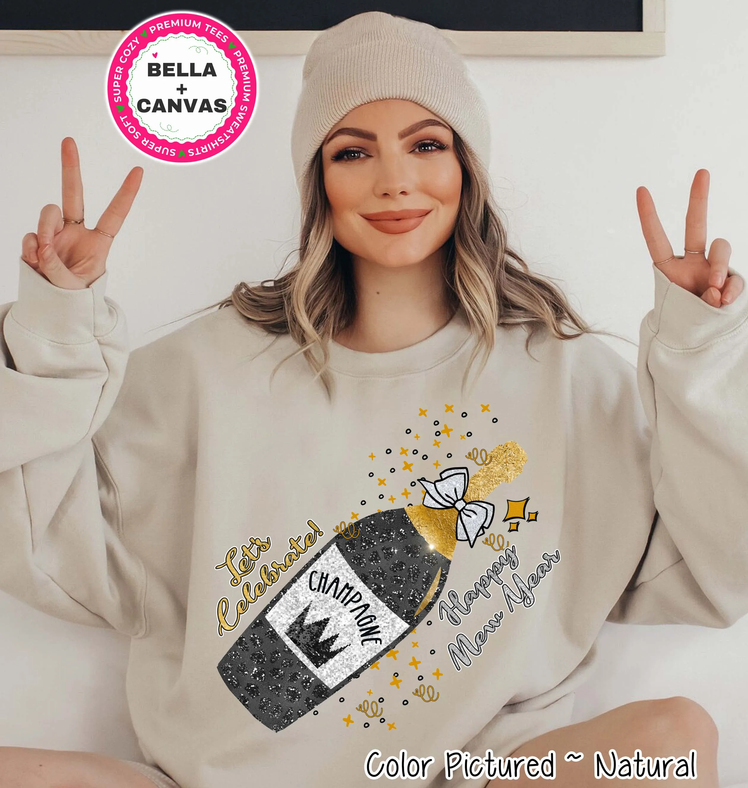 Let's Celebrate Champagne Happy New Year Tee or Sweatshirt