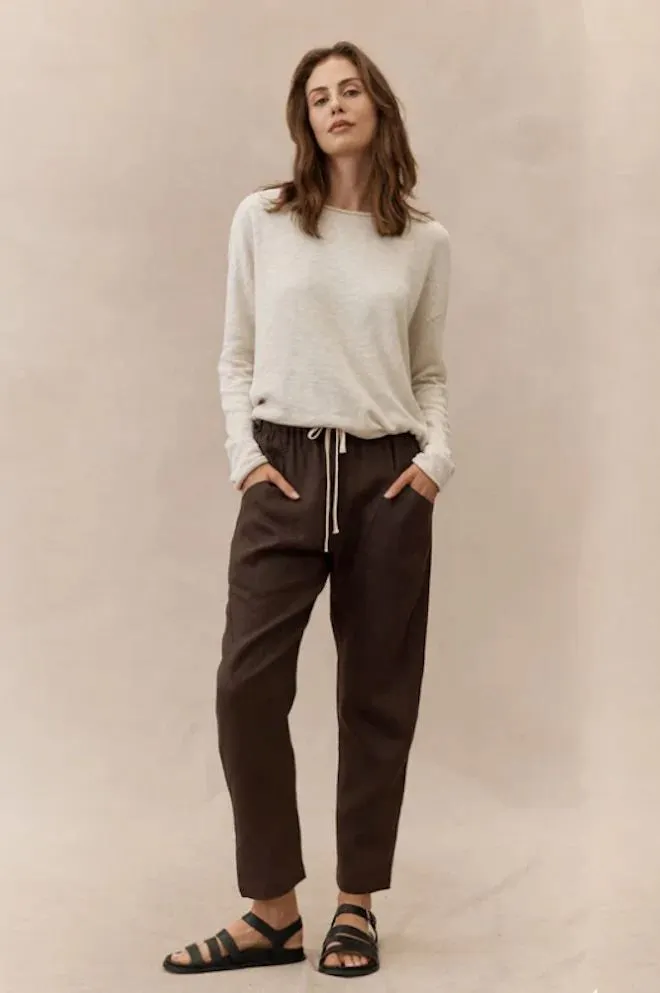 LITTLE LIES Luxe Pants - Dark Chocolate