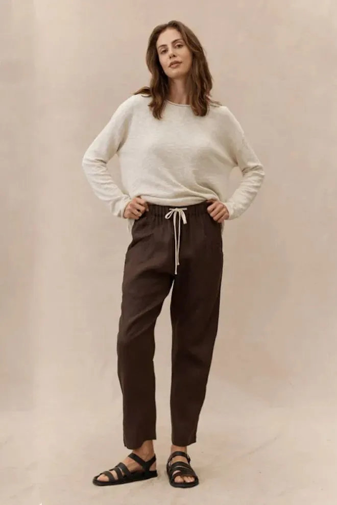 LITTLE LIES Luxe Pants - Dark Chocolate