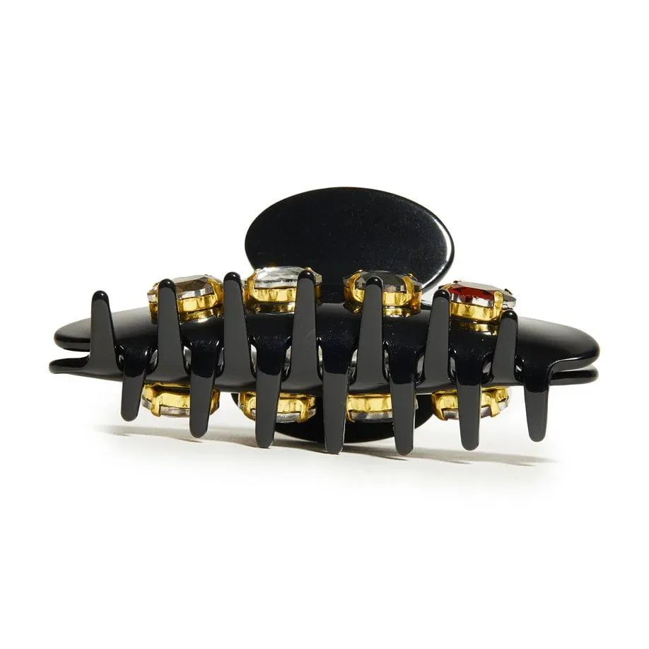 LS - Large Crystal Claw Clip | Jet