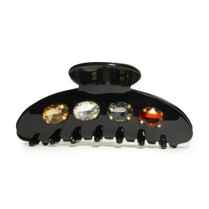 LS - Large Crystal Claw Clip | Jet