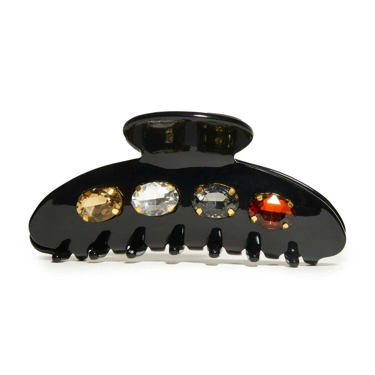 LS - Large Crystal Claw Clip | Jet