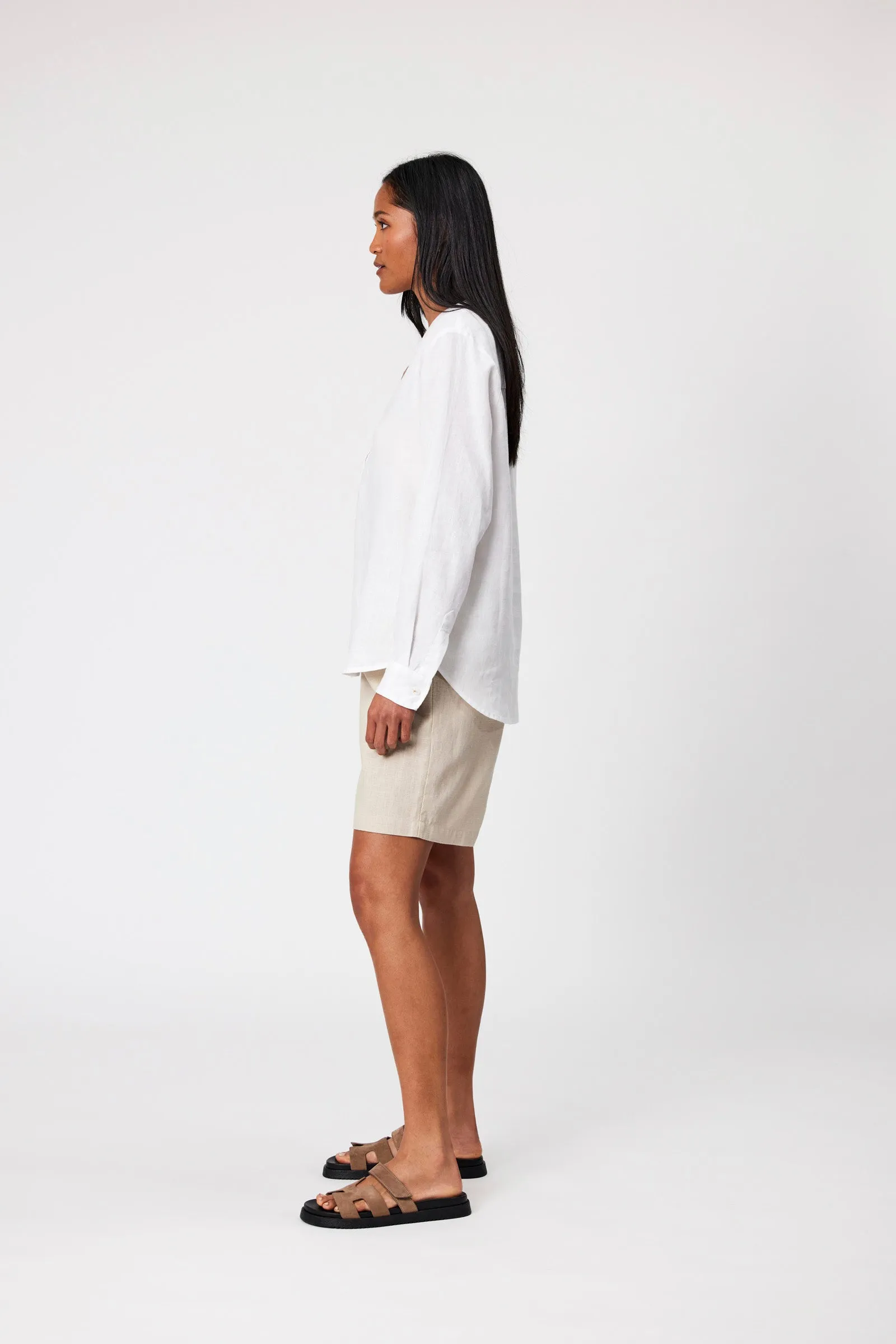 Lyric Linen Blouse - White