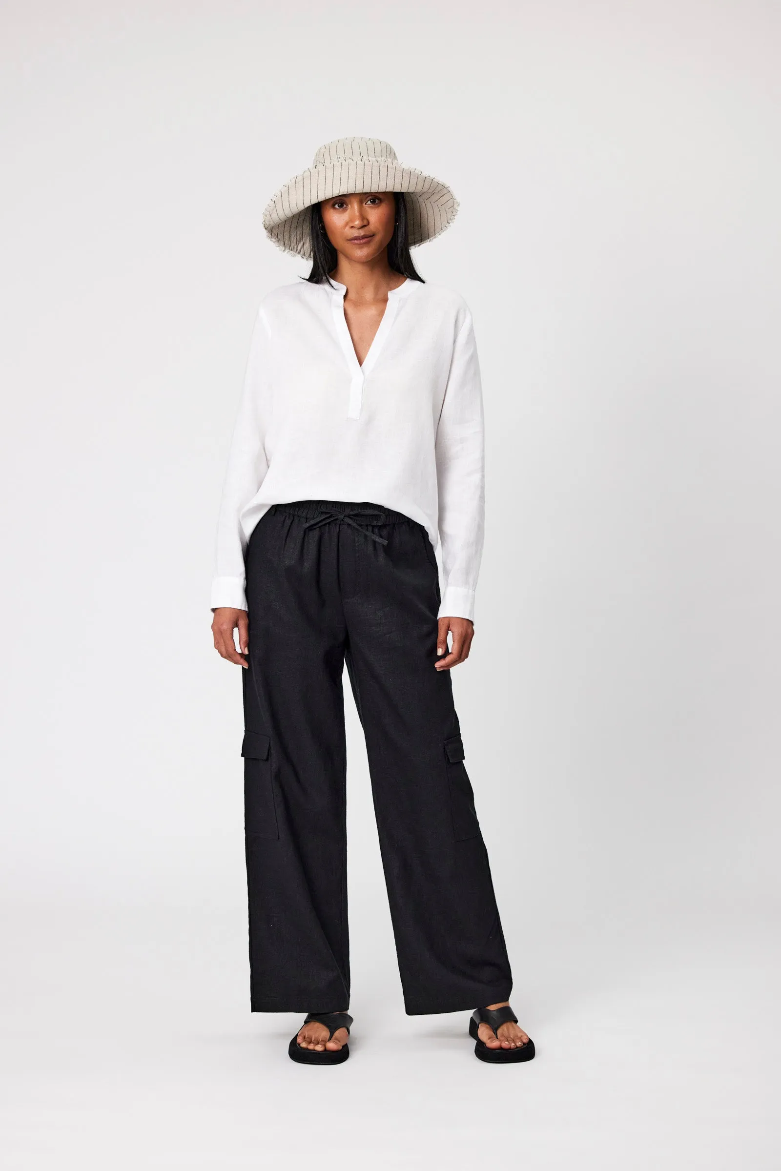 Lyric Linen Blouse - White