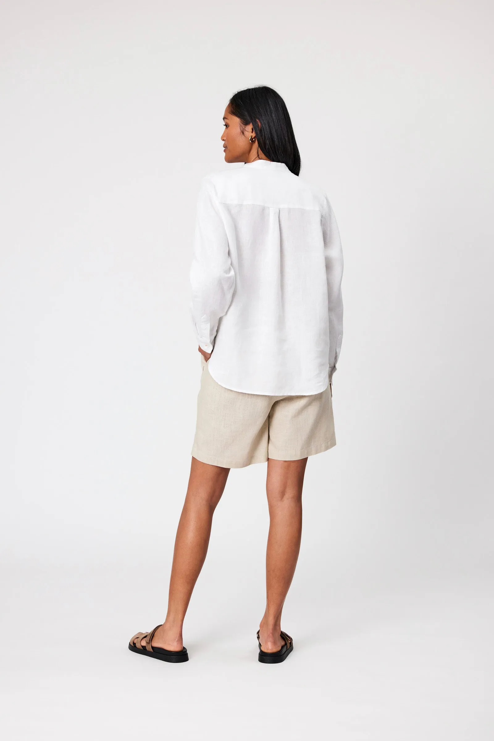 Lyric Linen Blouse - White