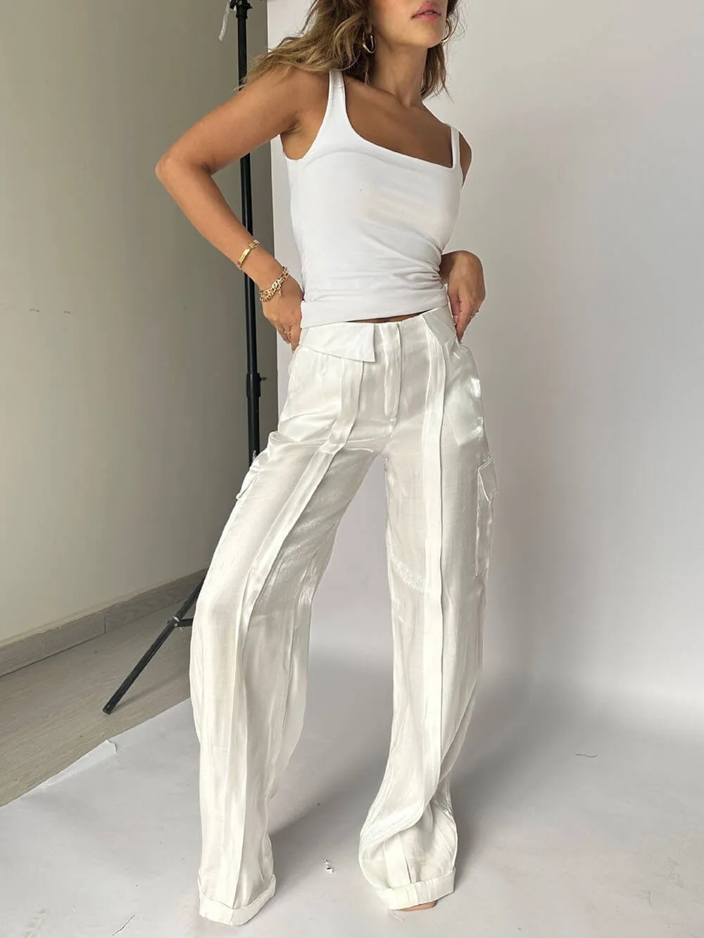 Manuela™ Glitter Fabric Pants