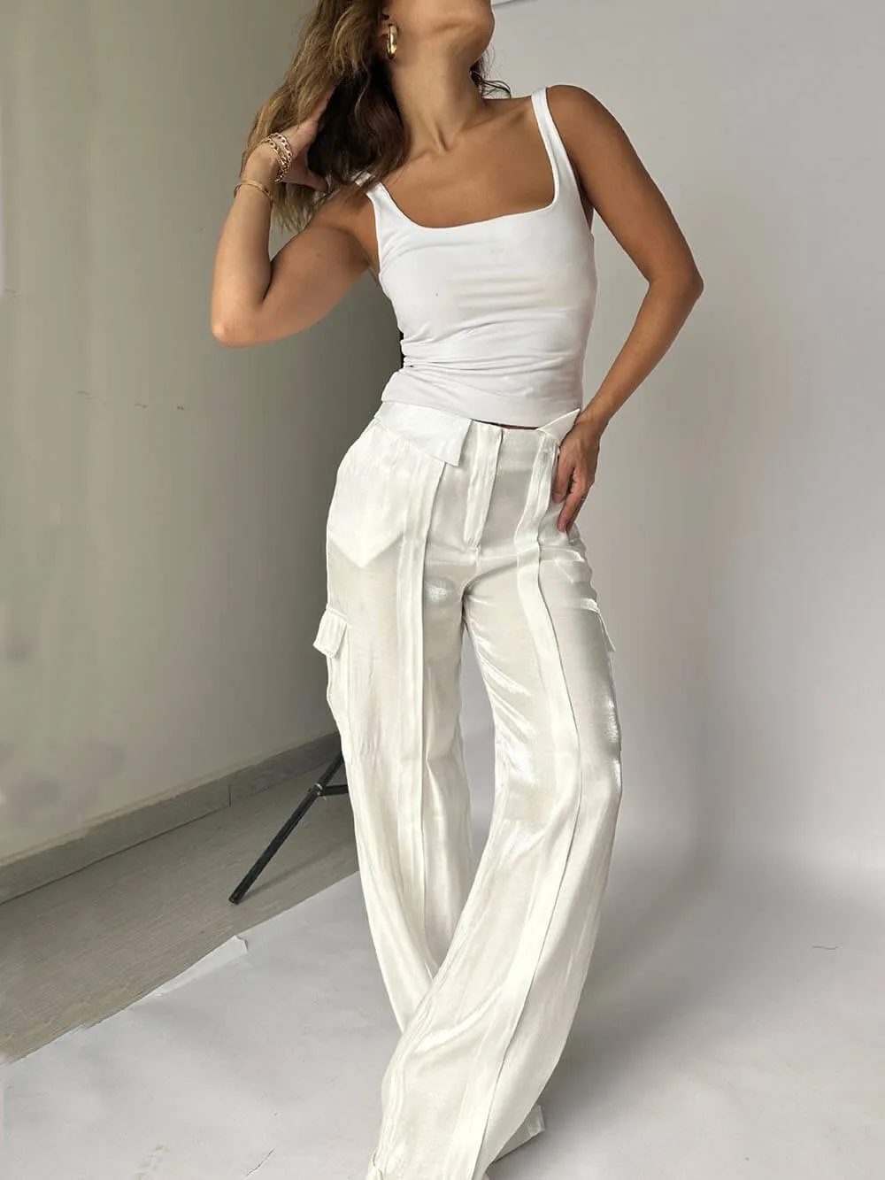 Manuela™ Glitter Fabric Pants