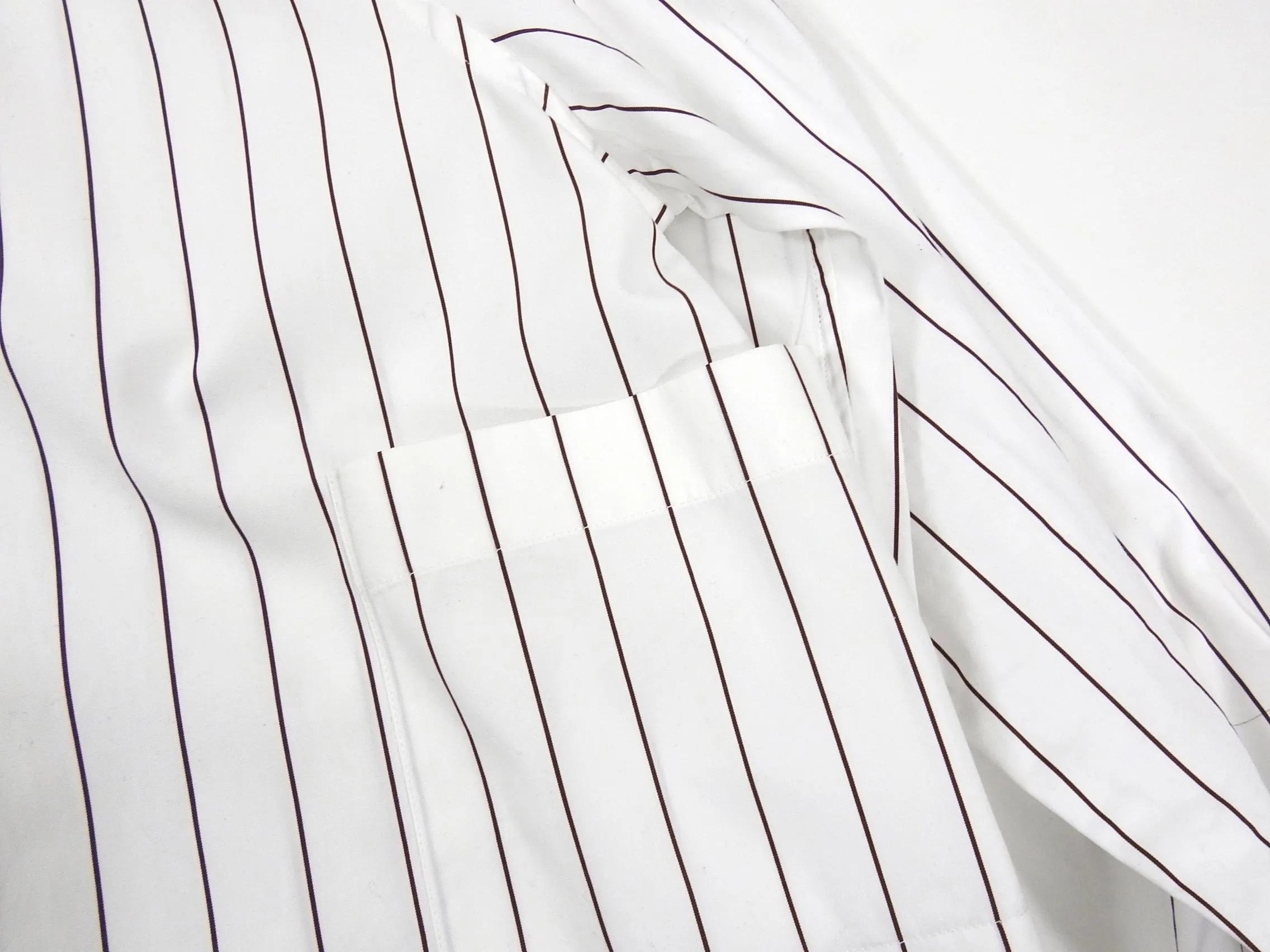 Marni Brown and White Pinstripe Shirt - L