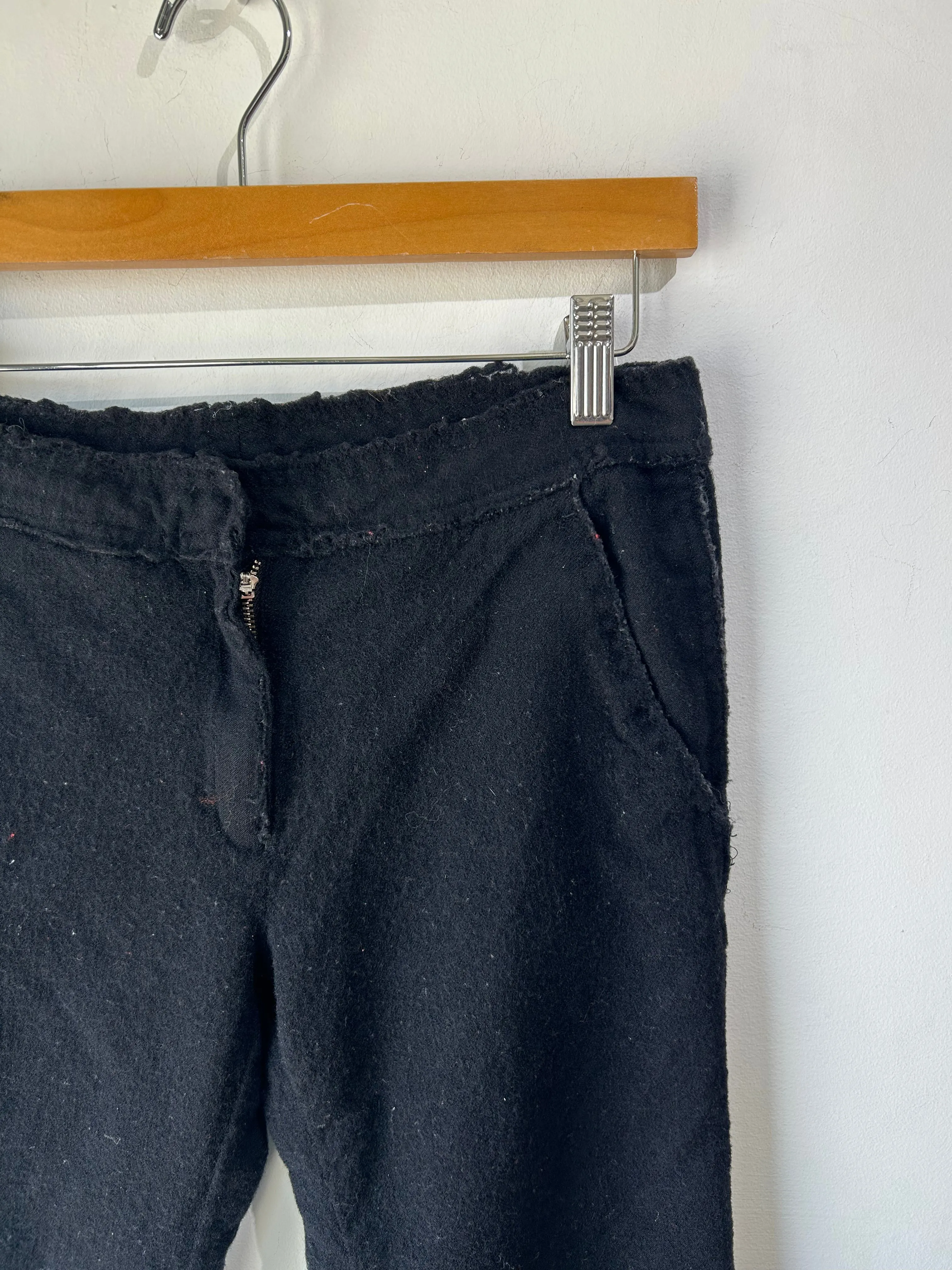 Martin Margiela Black Boiled Wool Pants