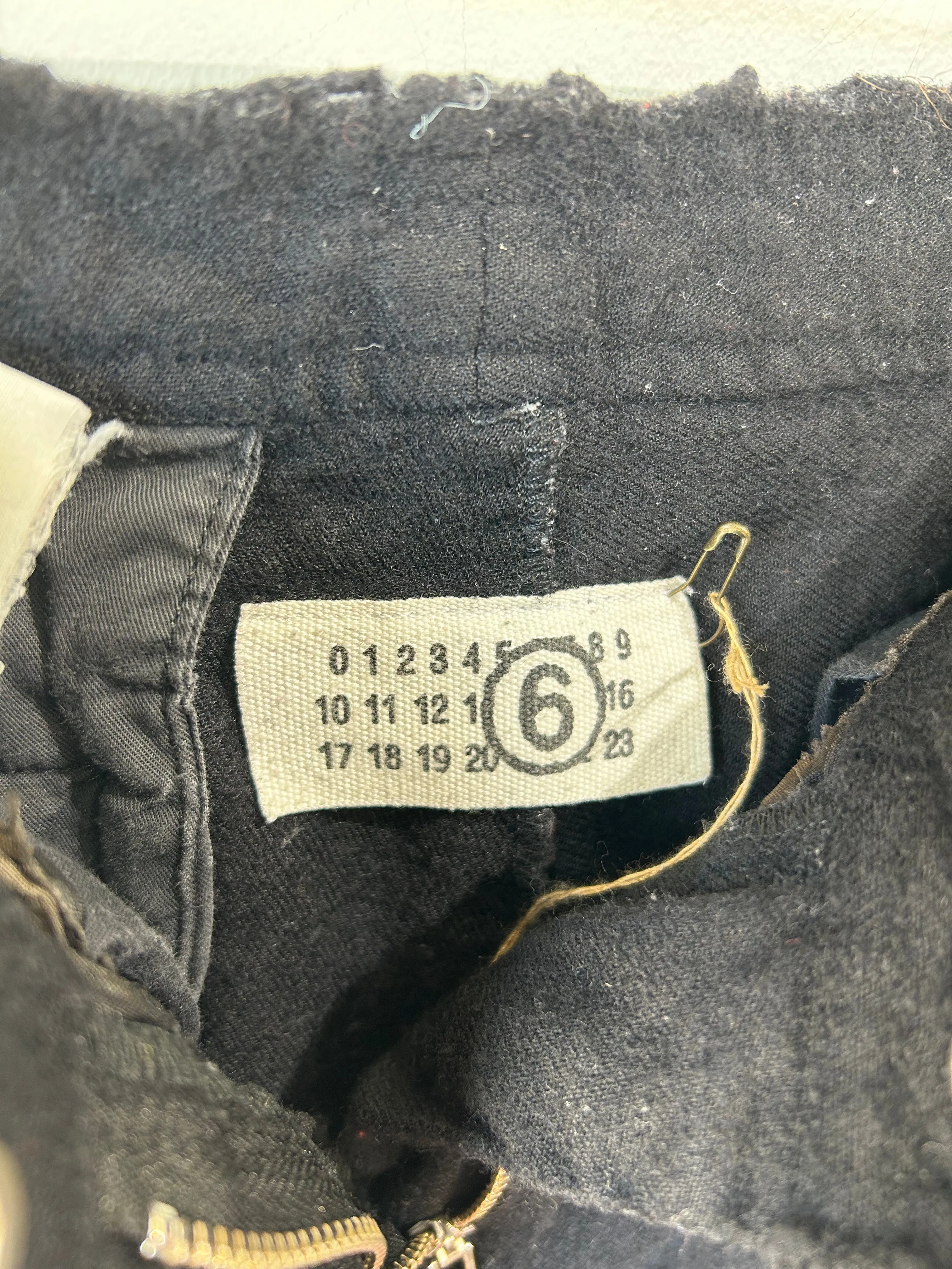 Martin Margiela Black Boiled Wool Pants