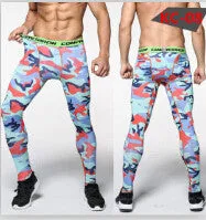 Men Compression Pants Tights Casual Bodybuilding Mans Trousers Brand Camouflage Army Green Skinny Leggings