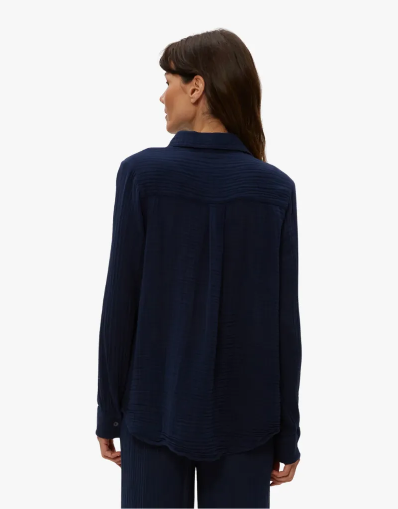 Michael Stars Ernie Button Down with Pocket in Nocturnal