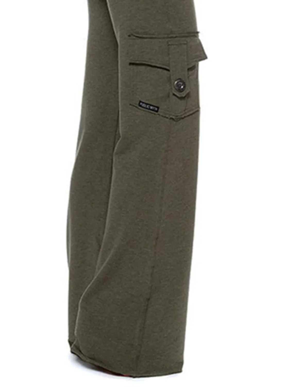 Mid Waist Pants with Pockets XS-XL