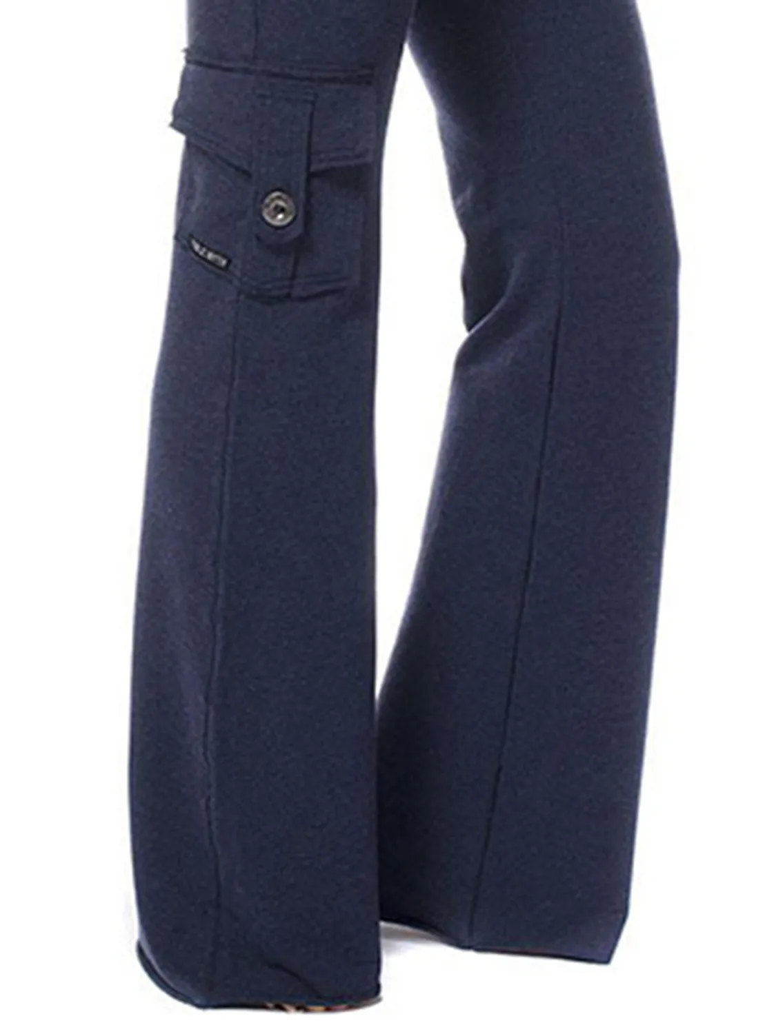Mid Waist Pants with Pockets XS-XL