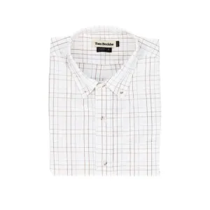 Monroe Poplin Shirt (Brown/Blue Check)
