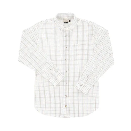 Monroe Poplin Shirt (Brown/Blue Check)