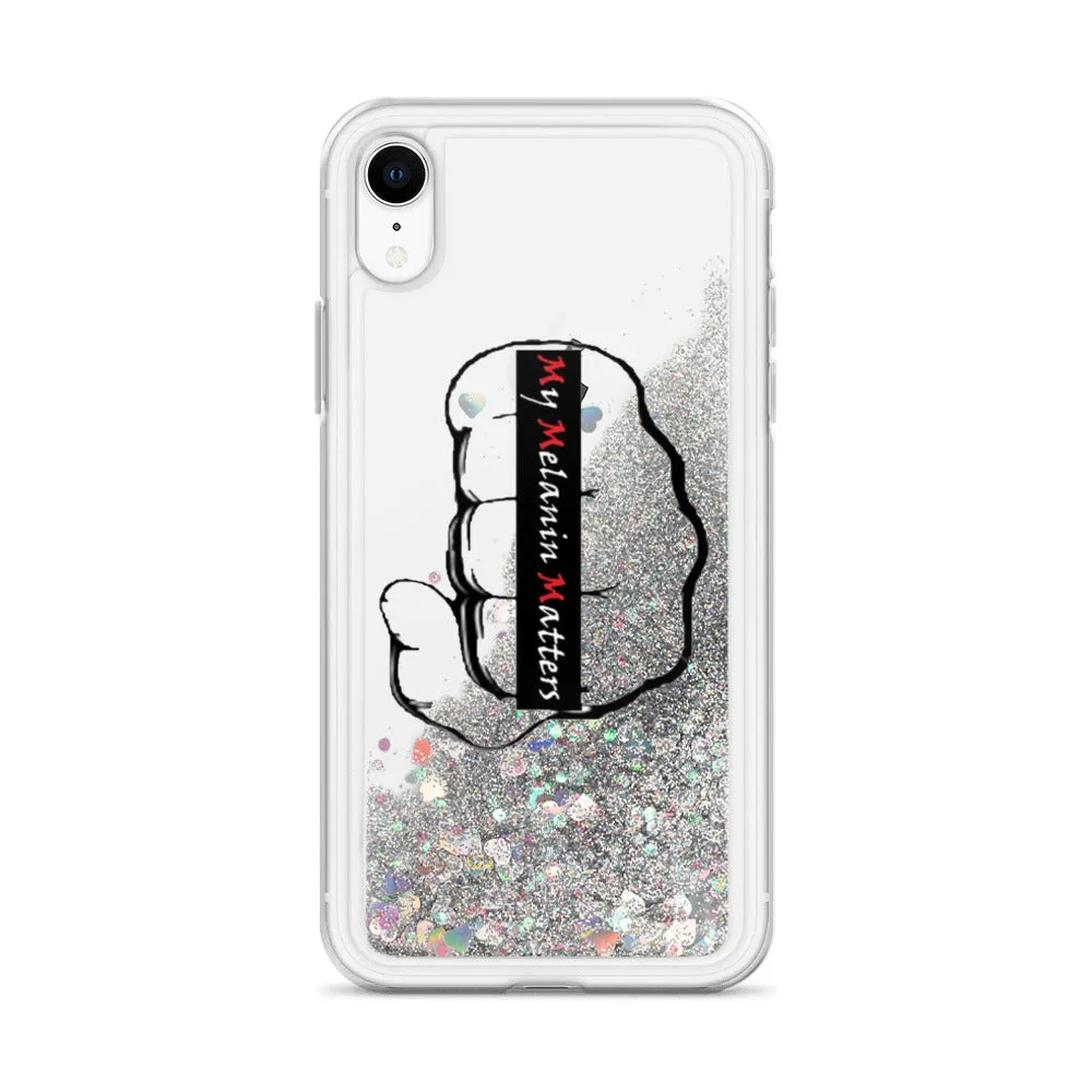 My Melanin Matters - Custom logo - Liquid Glitter Phone Case