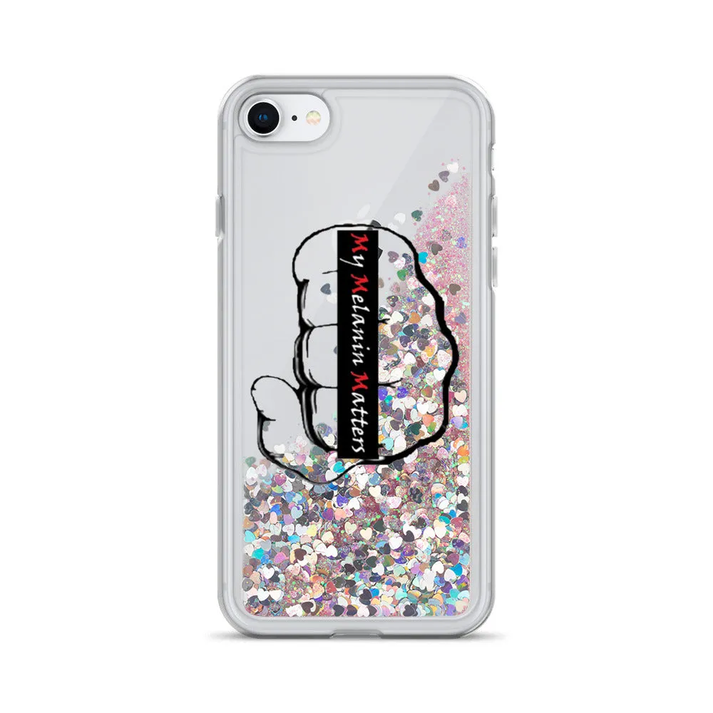 My Melanin Matters - Custom logo - Liquid Glitter Phone Case