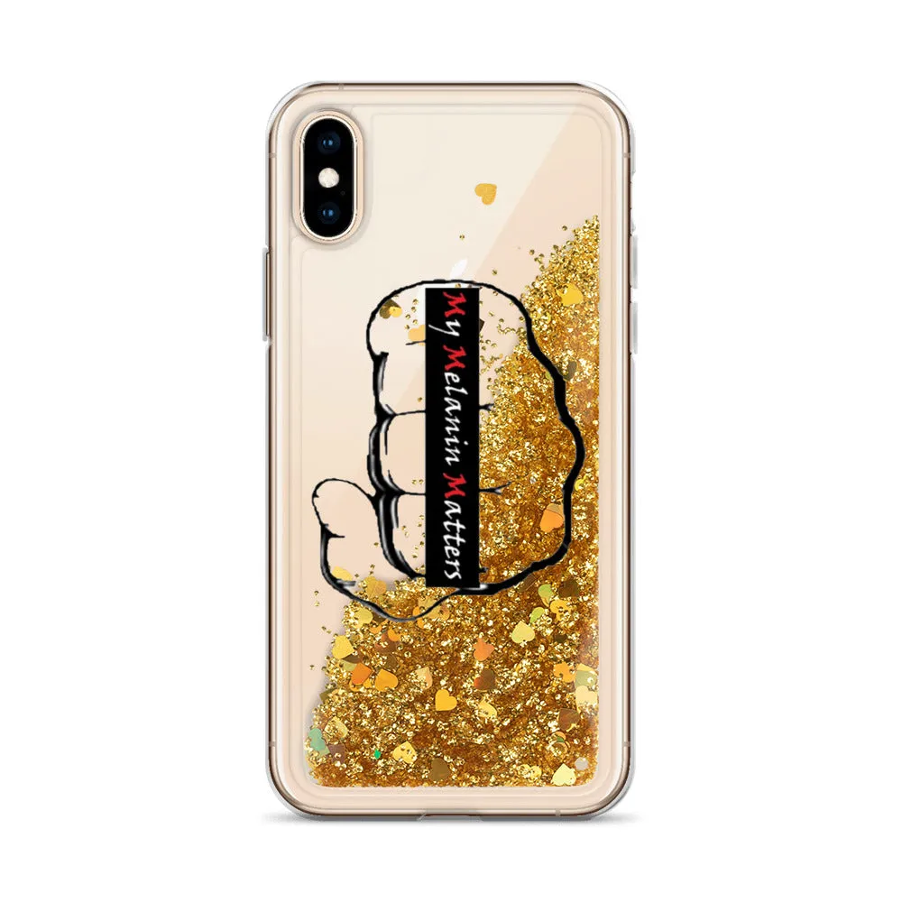 My Melanin Matters - Custom logo - Liquid Glitter Phone Case
