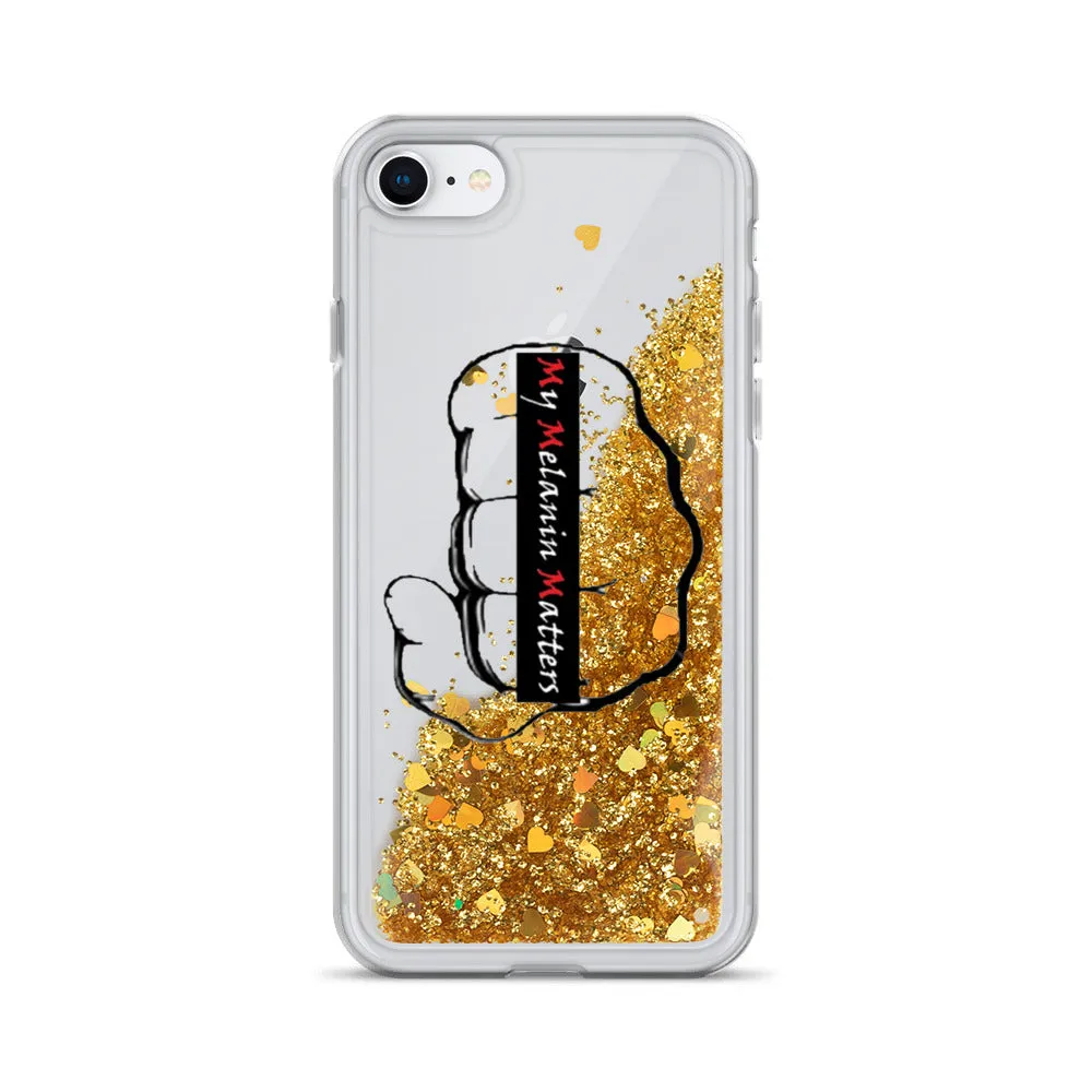 My Melanin Matters - Custom logo - Liquid Glitter Phone Case