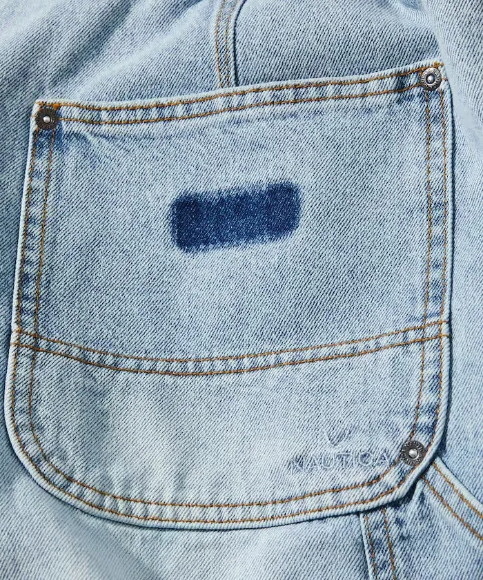 NAUTICA ( JAPAN ) Super Wide Curve Double Knee Denim Cropped Pants