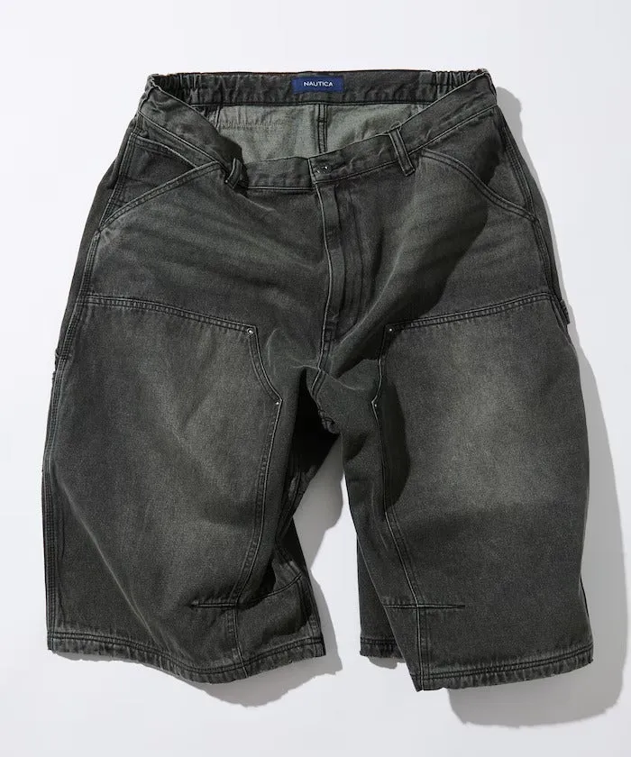 NAUTICA ( JAPAN ) Super Wide Curve Double Knee Denim Cropped Pants