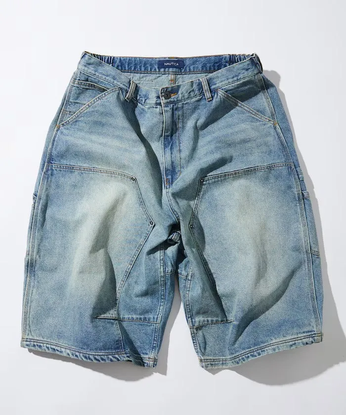 NAUTICA ( JAPAN ) Super Wide Curve Double Knee Denim Cropped Pants
