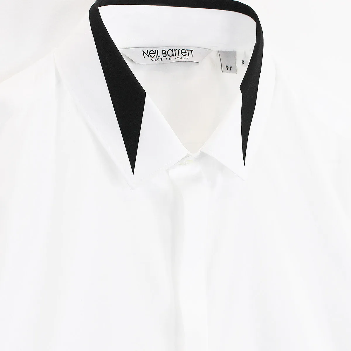 Neil Barrett - Point Collar Shirt in White