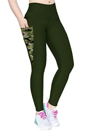 Neu Look Gym wear Leggings Ankle Length Workout Pants with Phone Pockets, Stretchable Tights, Mid Waist Sports Fitness Yoga Track Pants for Women & Girls ( White, Size - XL )