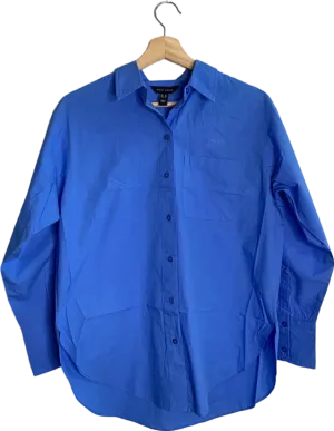 New Look Blue K Percy Poplin Shirt UK 6