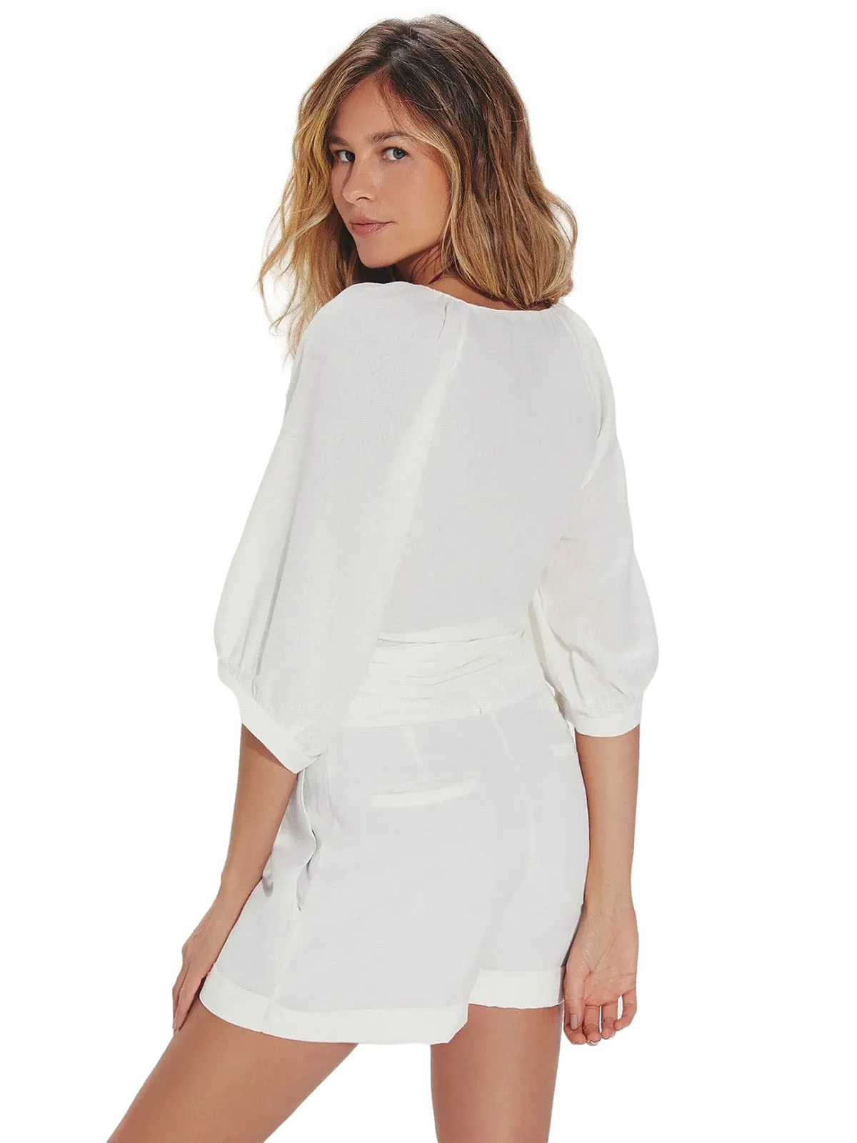 Norman Long Sleeve Blouse-Janis Detail Short ::RET