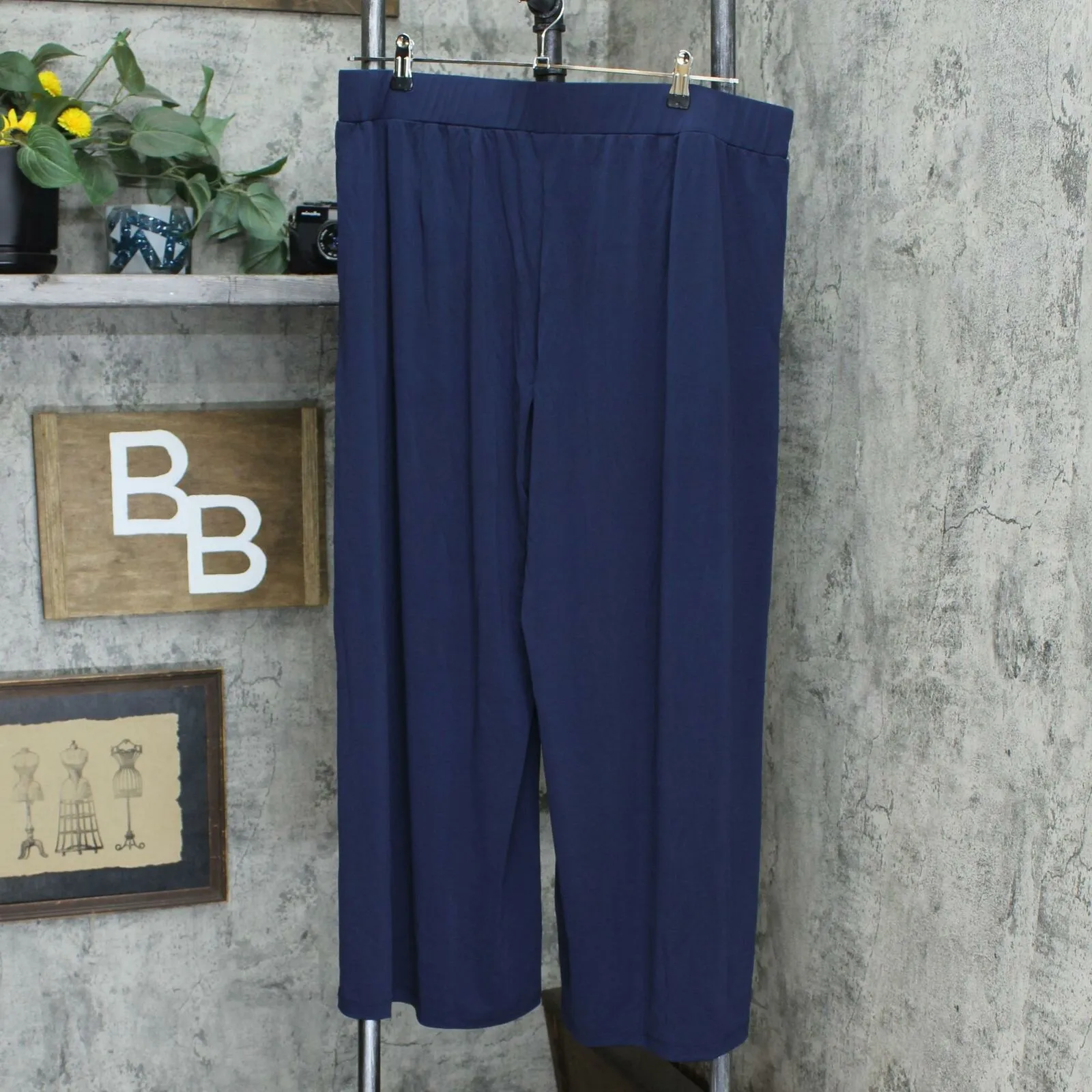NWT G.I.L.I. Plus Petite Jetsetter Side Slit Knit Pants. A353516-PlusPetite 1XP