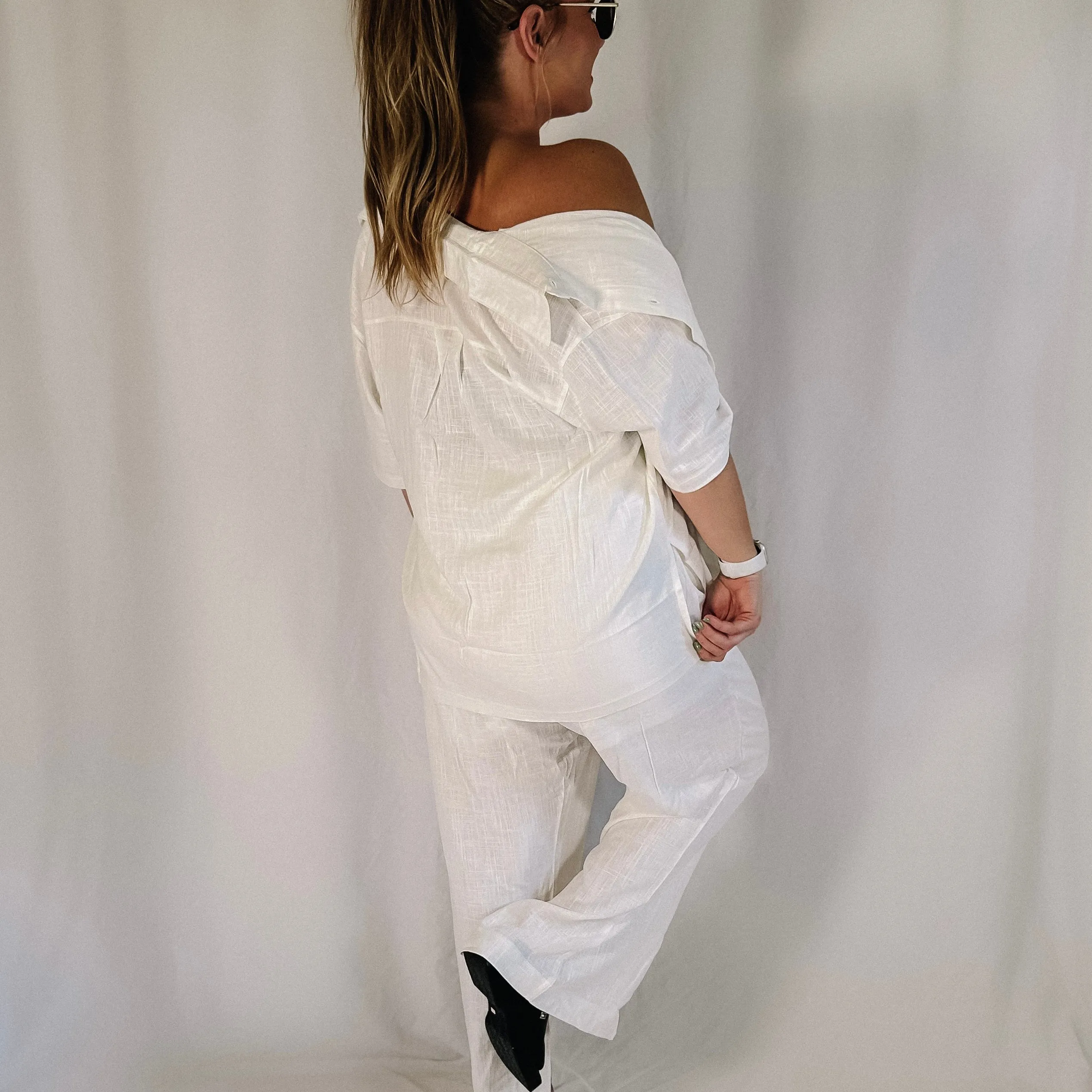 Ocean Front Linen Button Down