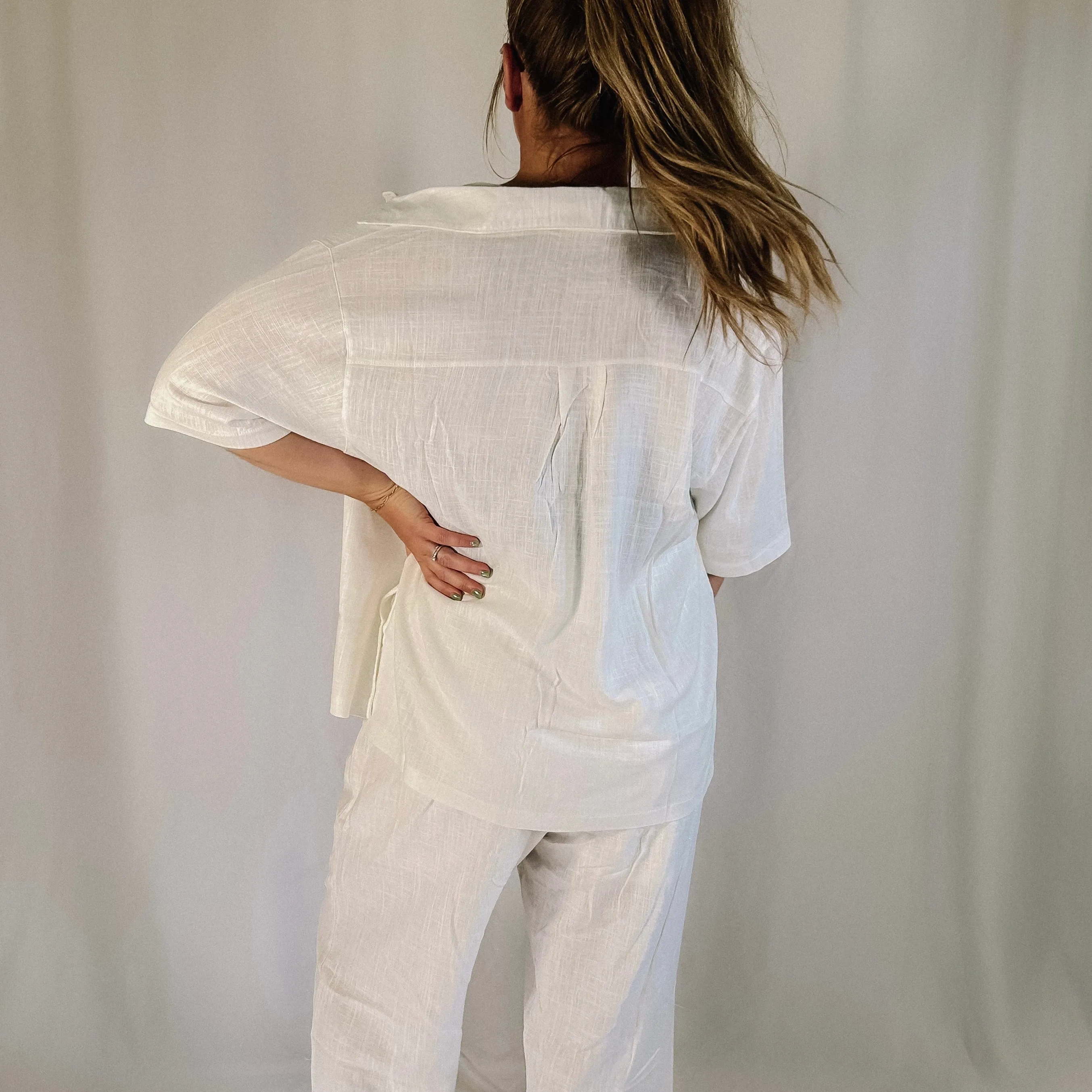 Ocean Front Linen Button Down