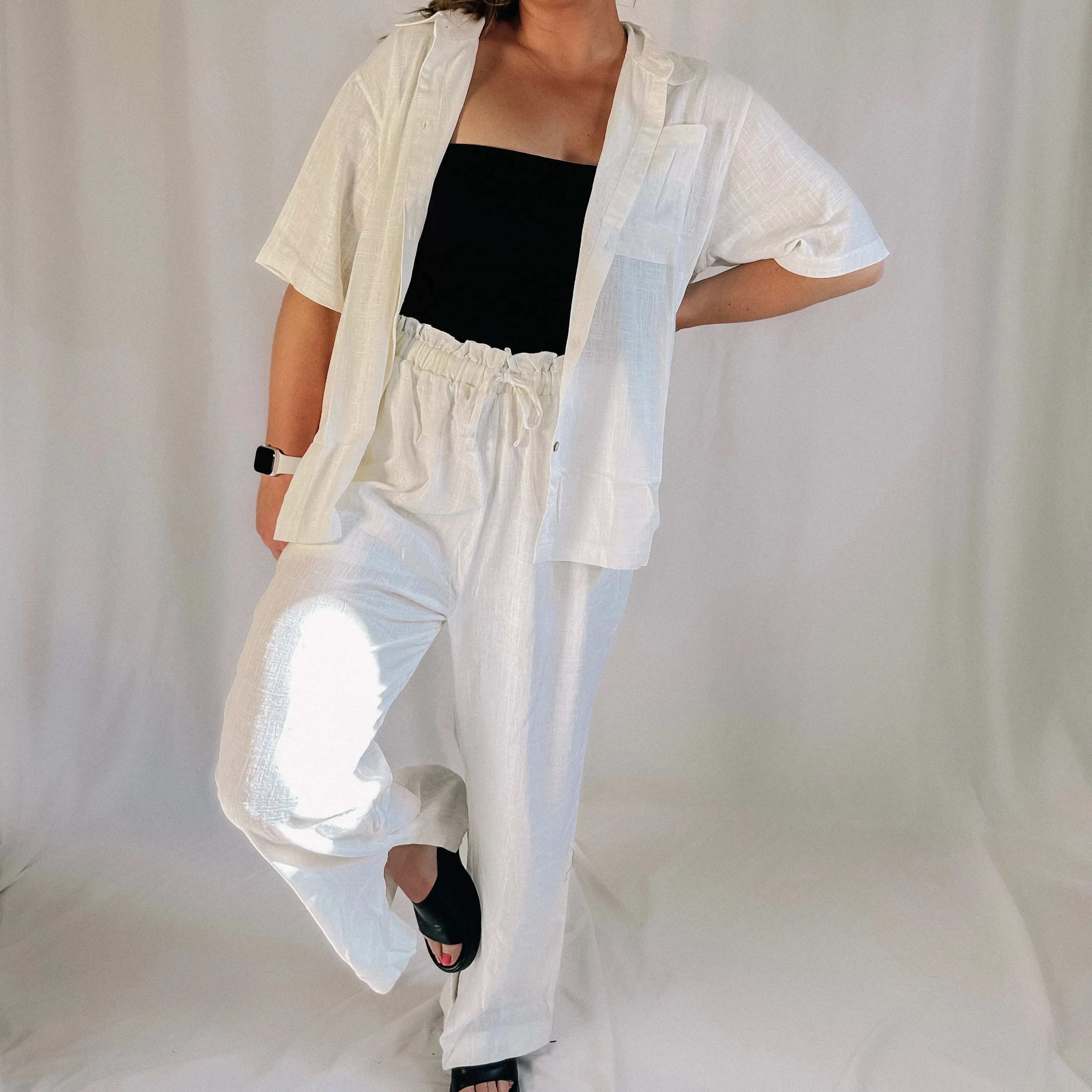 Ocean Front Linen Button Down