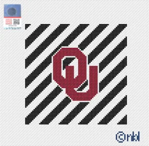 Oklahoma 4 inch striped square