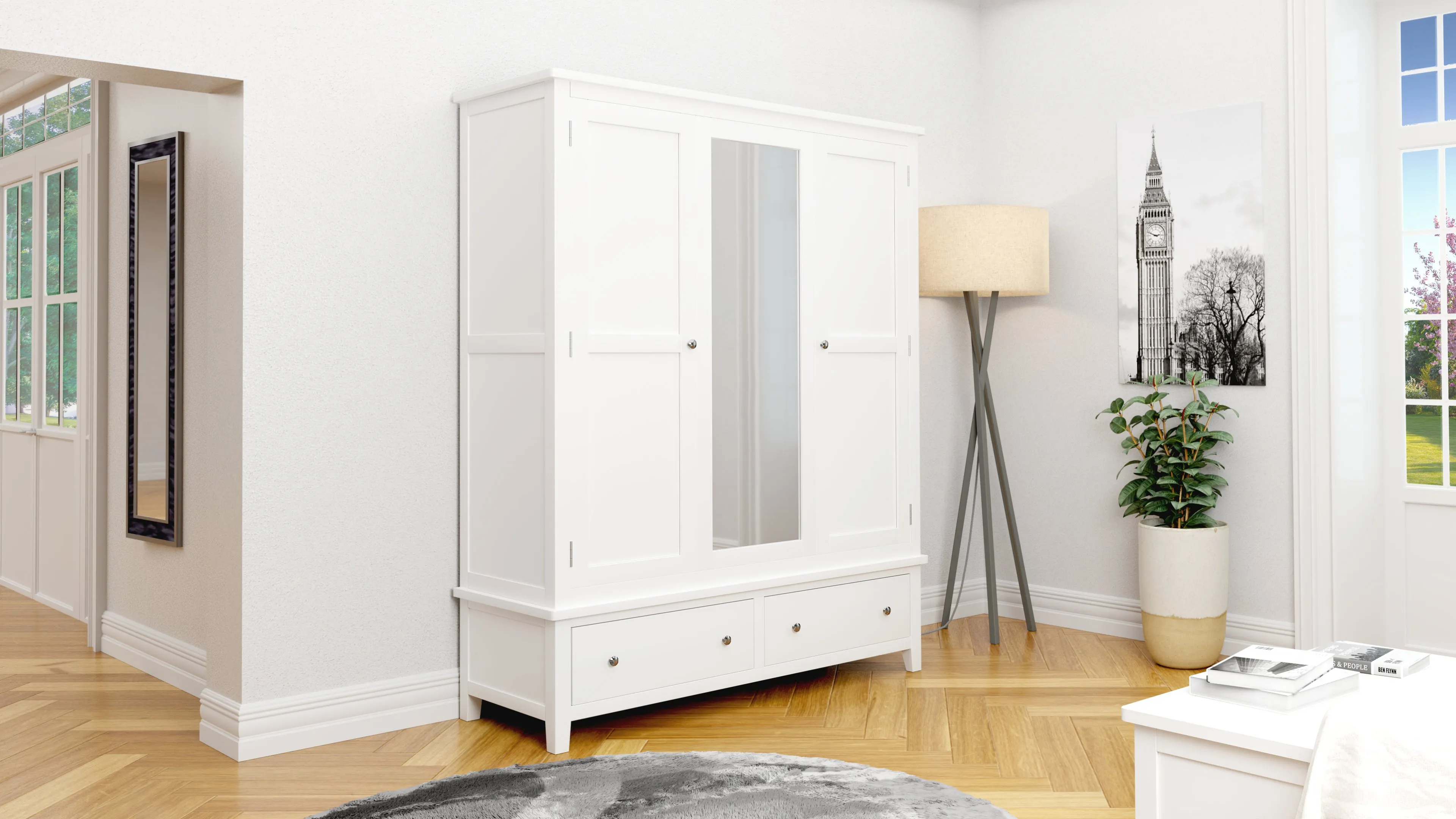 Oxford Dressing Table Mirror White