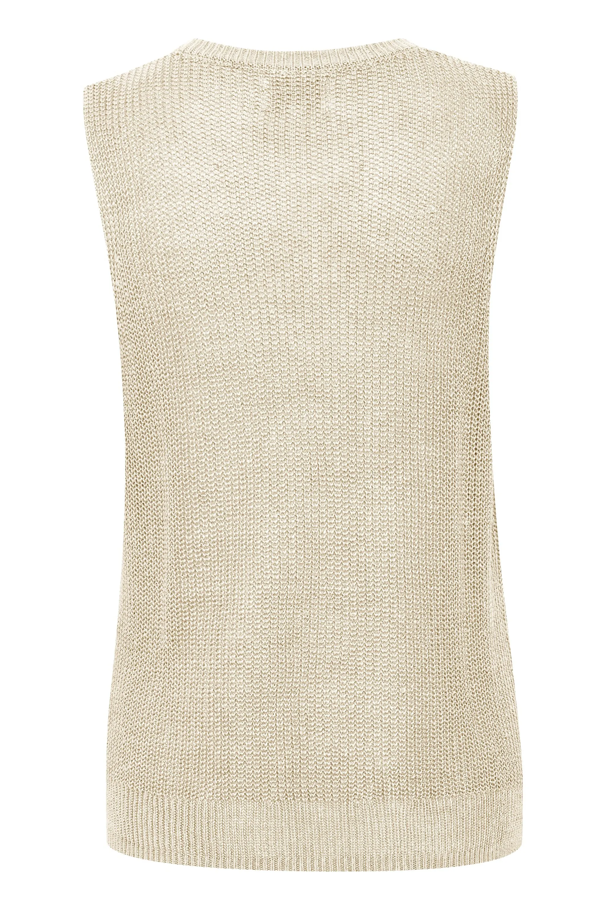 Part Two Inia Knitted Top/Waistcoat (Whitecap Grey) - FINAL SALE