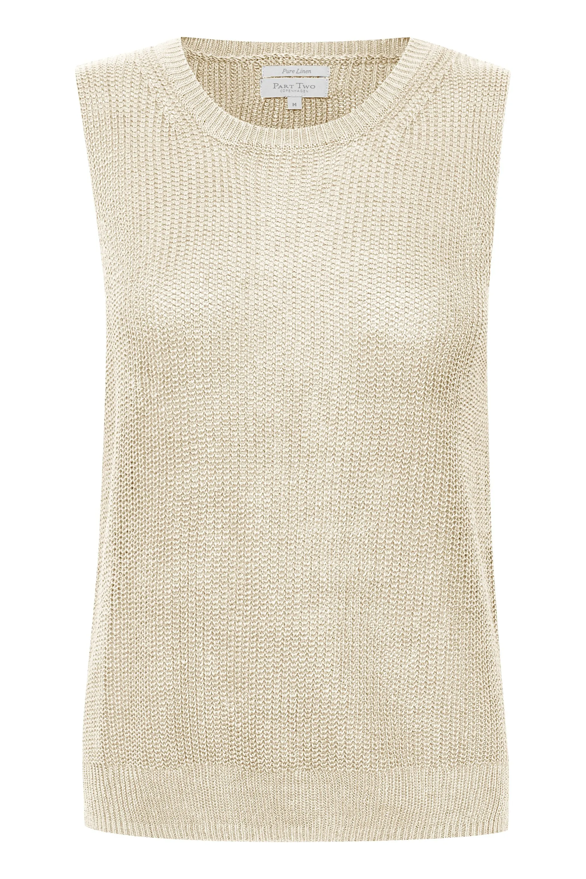 Part Two Inia Knitted Top/Waistcoat (Whitecap Grey) - FINAL SALE