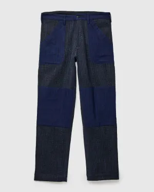 Patchwork Stitch Isaac Pants in Indigo Iron Spacedye