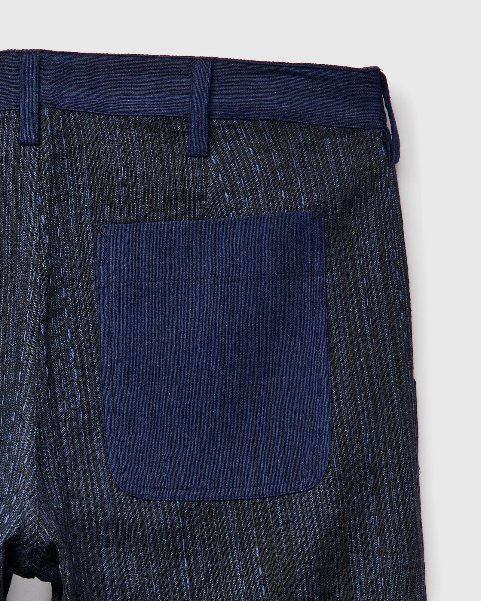 Patchwork Stitch Isaac Pants in Indigo Iron Spacedye