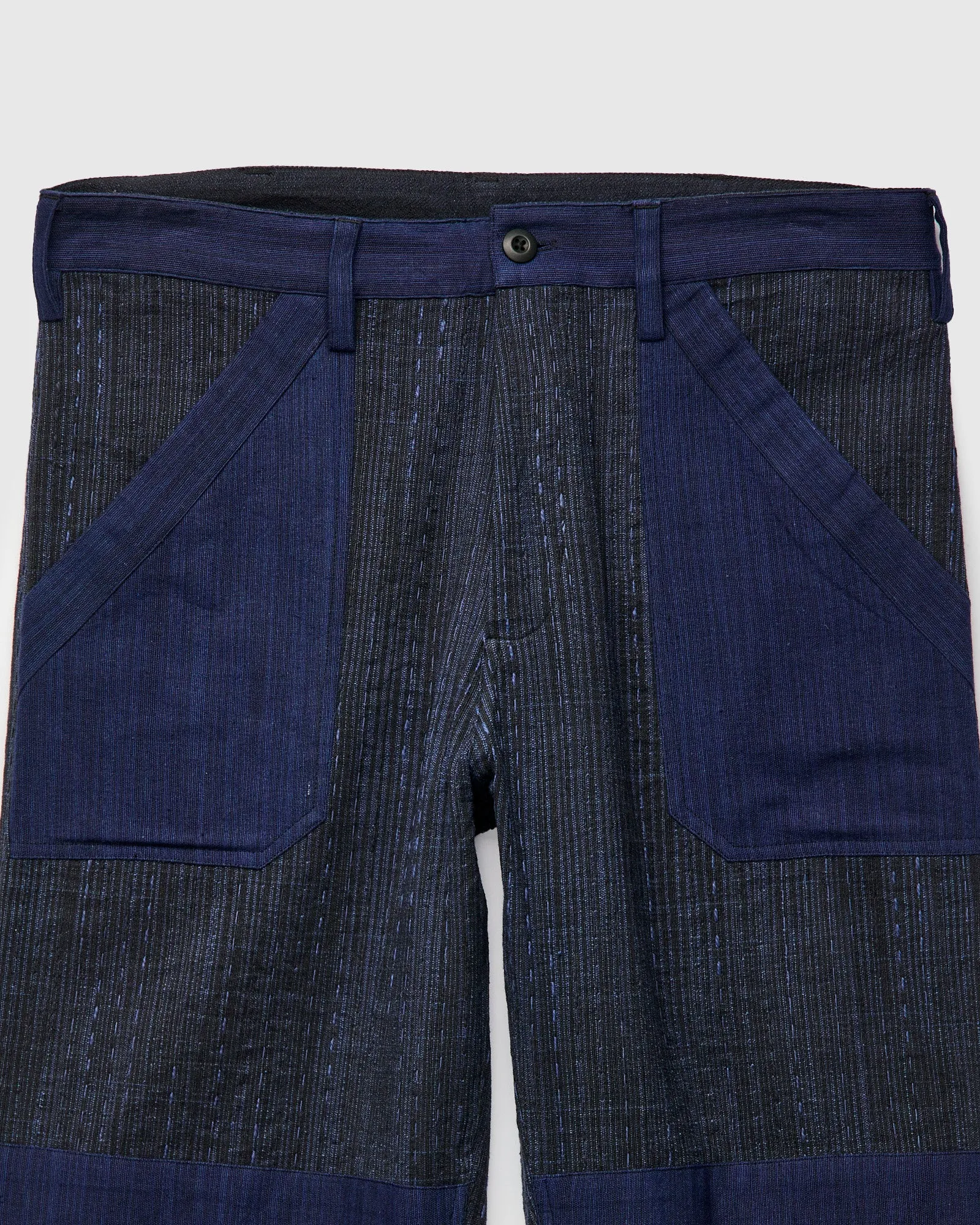 Patchwork Stitch Isaac Pants in Indigo Iron Spacedye