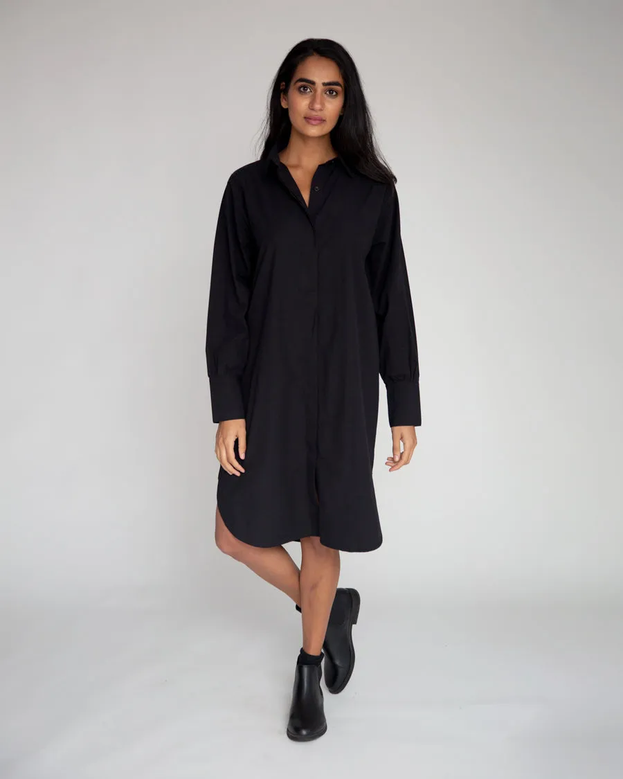 Perla Organic Cotton Dress In Black