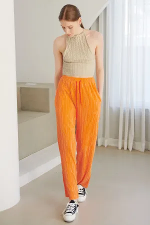 Peyton Crinkled Pleated Pants