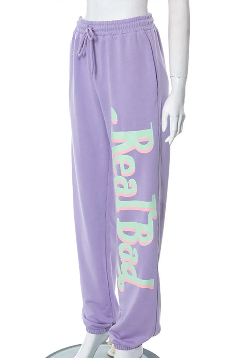 PH620 Letter Sport Pocket Pants