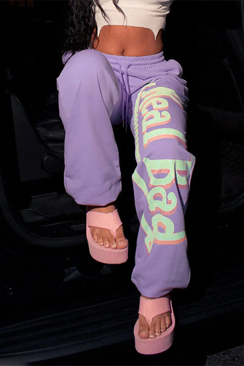 PH620 Letter Sport Pocket Pants