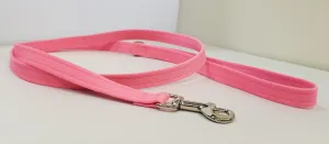 Pink C Microsuede 1/2" x 4' Leash - Plain