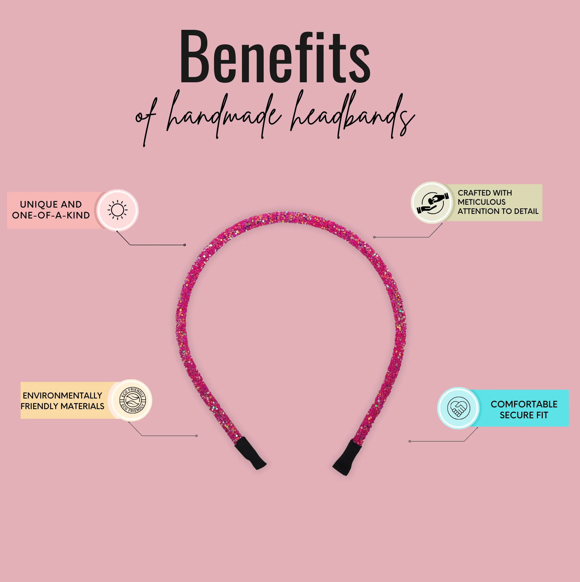 Pink | Glitter Headband